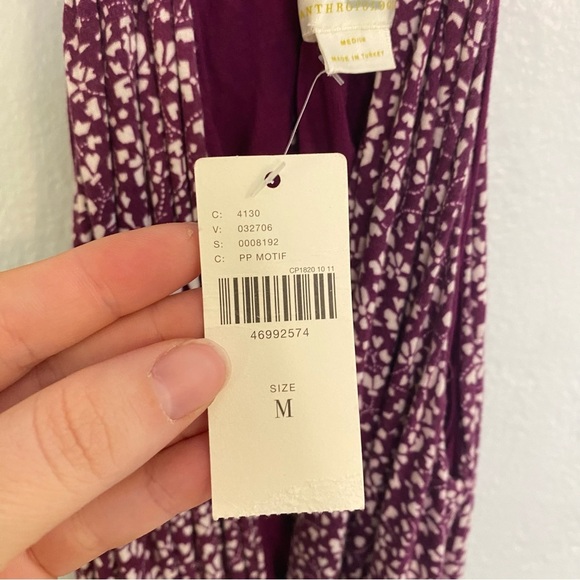 Anthroplogie Maeve womens Claremonto floral jumpsuit size medium NWT purple - Picture 5 of 7